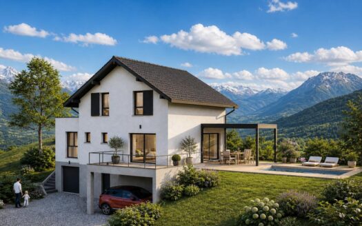 Chanaz – Élégance et nature : maison 140 m² avec vue dégagée au cœur de Chanaz